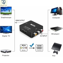 Bộ chuyển đổi AV ra HDMI (box chuyển mini) [BH 3 tháng] / pktn sale