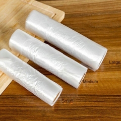 Cuộn 100 túi nilon TỰ PHÂN HỦY có quai xách đựng thực phẩm, trái cây tiện lợi size nhỏ 28x25cm okiss [BH: NONE]