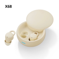 Tai nghe Bluetooth V5.3 mini 68X- X68 nhét tai siêu nhỏ gọn tiện lợi kèm doc sạc kiểu airpods chui Type C [BH: 6 THÁNG]