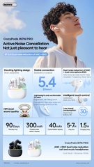 Tai nghe bluetooth Remax Cozypods W7N [PRO LED] ANC ENC chống ồn kiểu dáng airpods True Wireless chính hãng [BH 1 Năm]