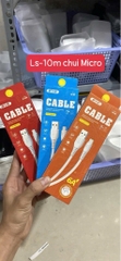 Cáp sạc nhanh 6A SYC LS-10m Micro dây dù (usb ra Micro, a-m) chính hãng [BH: 1 năm]