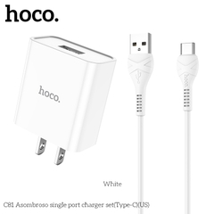 Bộ sạc nhanh Hoco C81 Type-C 2.1A chính hãng [BH: 1 năm]