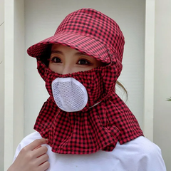 Mũ nón lưỡi trai chống nắng kèm khẩu trang che mặt và cổ