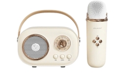 Loa bluetooth karaoke mini xách tay C-20 PLUS, tặng kèm 1 micro kiểu cổ điển siêu đẹp [BH: 3 THÁNG]