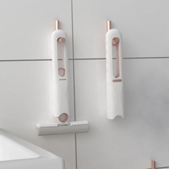 Cây lau dọn mini kiêm lau kính sử dụng nút đẩy tự vắt thông minh, gấp gọn tiện lợi tiết kiệm thời gian lau dọn