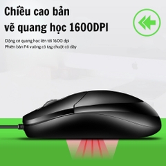Chuột có dây Deyilong DY-F4 PRO chuyên dùng cho dân văn phòng chính hãng [BH 1 Năm]