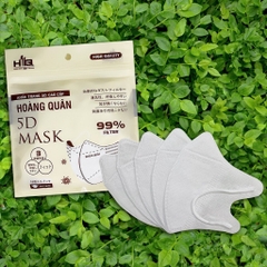 Combo 100 cái khẩu Trang 5D Xuất Nhật (1 gói 10 cái) 3 lớp chống tia UV, lọc bụi chính hãng HQ (trắng/ đen) tuỳ lô [BH: None]