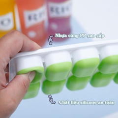 Khay làm đá, thạch 14 ô chống dính nắp đậy chống mùi tủ lạnh [BH: NONE]