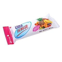 Cuộn 100 túi nilon TỰ PHÂN HỦY có quai xách đựng thực phẩm, trái cây tiện lợi size nhỏ 28x25cm okiss [BH: NONE]