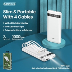 Pin Sạc dự phòng Remax Rpp-222  10.000mAh kèm cáp sạc liền thân hàng Công Ty [BH: 6 tháng]