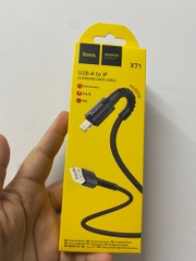 CÁP SẠC NHANH DÂY DÙ HOCO X71 IPHONE USB RA LIGHTNING 2.4A DÀI 1M CHỐNG ĐỨT GÃY CHÍNH HÃNG [BH 1 NĂM]