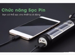 Đèn pin sinh tồn police T09 HỘP TRẮNG Solar cứu hộ 11 chức năng, có búa thoát hiểm[BH: 1 tuần]