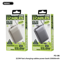 Pin sạc dự phòng REMAX FC-06 20000mAh sạc kèm dây sạc nhanh QC3.0+55w+22.5w siêu tiện lợi