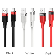 Cáp Sạc Nhanh Silicon Hoco U72 Samsung Micro 2.4A 1.2M Chống Đứt Chính Hãng [BH 1 năm]