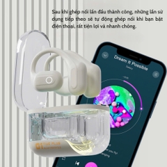 Tai nghe bluetooth V5.3 TWS PLUS OWN-01 Openbuds Trong Suốt siêu hiện đại kèm doc sạc type c [BH: 6 THÁNG]