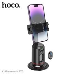 Giá đỡ điện thoại livestream HOCO K23 (Auto Face Tracking - tự động di chuyển theo gương mặt) kèm remote bluetooth chụp ảnh tự sướng (gắn được vào tripods 3 chân 2.1m) [BH 1 năm]