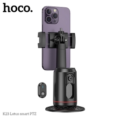 Giá đỡ điện thoại livestream HOCO K23 (Auto Face Tracking - tự động di chuyển theo gương mặt) kèm remote bluetooth chụp ảnh tự sướng (gắn được vào tripods 3 chân 2.1m) [BH 1 năm]