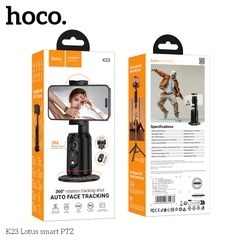 Giá đỡ điện thoại livestream HOCO K23 (Auto Face Tracking - tự động di chuyển theo gương mặt) kèm remote bluetooth chụp ảnh tự sướng (gắn được vào tripods 3 chân 2.1m) [BH 1 năm]