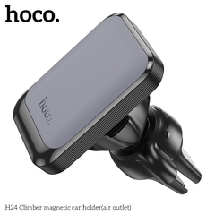 Giá đỡ điện thoại xe hơi HOCO H24 (kẹp gắn móc lỗ vent khe thông gió ô tô) hít nam châm từ magnetic chính hãng [BH 1 năm] / pktn sale