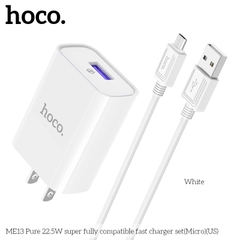 Bộ sạc nhanh 22.5w micro Hoco ME13 (usb ra samsung) chính hãng [BH 1 NĂM]