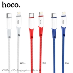 Cáp sạc dây dù Hoco X70 (c-l) Type C ra iPhone Lightning 20W chính hãng [BH 1 NĂM]