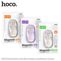 Chuột không dây HOCO GM35 bản im lặng chế độ kép Puxiang bản dùng pin siêu tiện lợi
