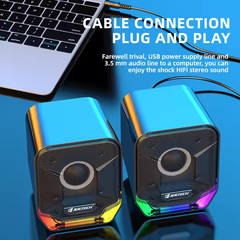 Loa vi tính Jertech S4 RIVAL, CÓ LED VIỀN ĐẾ LOA SIÊU ĐẸP USB 2.0 [BH: 1 THÁNG]