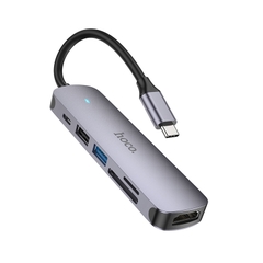 JACK CHUYỂN, BỘ CHUYỂN HOCO HB28 CHUYỂN TYPE C RA HDTV + USB3.0 + USB2.0 + PD TYPE C RA HDTV + USB3.0 + USB2.0 + PD [BH 1 NĂM]