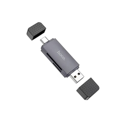 Đầu đọc thẻ nhớ HOCO HB45 3.0 2in1 đa năng 1 đầu usb 1 đầu type c tốc độ siêu nhanh