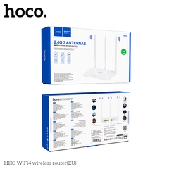 Bộ định tuyến không dây Router HOCO HI30 2.4G tốc độ 300Gbps WIFI 4 chân EU chính hãng [Bh 1 Năm]