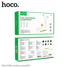 Bộ định tuyến không dây Router HOCO HI31 2.4G tốc độ 1200Gbps WIFI5 chân EU chính hãng [Bh 1 Năm]