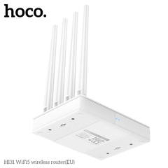 Bộ định tuyến không dây Router HOCO HI31 2.4G tốc độ 1200Gbps WIFI5 chân EU chính hãng [Bh 1 Năm]