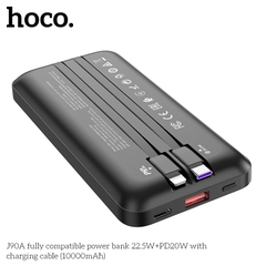 Pin sạc nhanh 22.5W HOCO J90A 10.000mAh dự phòng PD 20W QC3.0 kèm 2 cáp liền pin chính hãng [BH 1 năm] {KHÔNG BH CÁP}