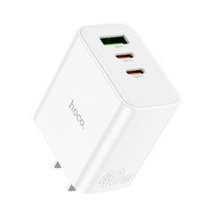 Cóc sạc nhanh 40w HOCO C126 (1 cổng usb QC3.0 vs 2 cổng type-c) 2C1A đa năng chính hãng [BH: 1 NĂM]