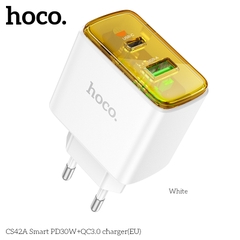 Cóc sạc nhanh 30w HOCO CS42A (1 cổng type-c vs 1 cổng usb) PD QC3.0 chính hãng [BH 1 năm]