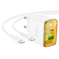 Bộ sạc nhanh 30w HOCO CS42A (c-c) (cáp 2 đầu type-c ra typec) (1 cổng type-c vs 1 cổng usb) PD QC3.0 chính hãng [BH 1 năm]