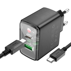 Bộ sạc nhanh 30w HOCO CS42A (c-c) (cáp 2 đầu type-c ra typec) (1 cổng type-c vs 1 cổng usb) PD QC3.0 chính hãng [BH 1 năm]