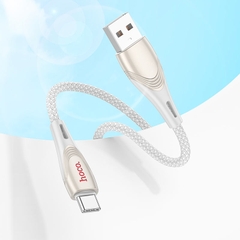 Cáp sạc nhanh 3A Hoco U133 usb ra Type C dây dù chính hãng [BH 1 Năm]