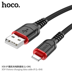 Cáp sạc nhanh lightning 3m HOCO X59 (usb ra iPhone 3 mét) chính hãng [BH 1 năm]