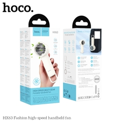 Quạt cầm tay HOCO HX63 5 cấp độ siêu mạnh quạt có màn hình hiển thị phần trăm pin siêu tiện lợi