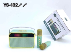 Loa bluetooth karaoke YOSD YS-132 kèm 2 micro không dây có đèn led theo nhạc siêu đẹp cực hay xách tay chính hãng [BH 6 tháng]