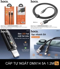 Cáp sạc nhanh 5a hoco DMX14 Type c TỰ NGẮT (usbA- type c; a-c)
