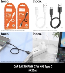Cáp sạc nhanh 27w Hoco X96 25cm Type C (usbA- type c;  a-c)