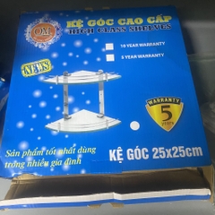 Kệ góc tường cao cấp QM 1 tầng kính cường lực dày 1cm [BH: NONE]