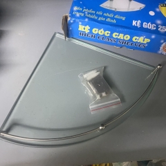 Kệ góc tường cao cấp QM 1 tầng kính cường lực dày 1cm [BH: NONE]