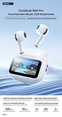 TAI NGHE BLUEOOTH REMAX COZYBUDS W20 PRO CÓ MÀN HÌNH CẢM ỨNG AIRPODS TRUE WIRELESS BLUETOOTH V5.4 ENC CHÍNH HÃNG [BH 1 NĂM]