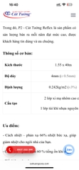 [Thanh Lý] Tấm cách nhiệt chống nóng, chống cháy túi khí Cát Tường P2 chính hãng (2 mặt xi mạ nhôm) cuộn 8m x 1.55m (12.4m2)