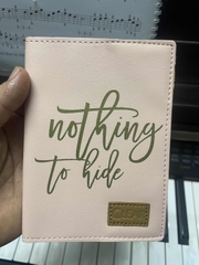 Bóp Ví kẹp giấy tờ Clear màu hồng NOTHING TO HIDE [Test]