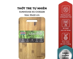 Thớt chữ nhật chất liệu Tre tự nhiên SH size 35cm x 22cm [BH: None]