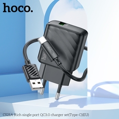 Bộ sạc nhanh 18W CS21A (usb ra Type-C, cóc 1 cổng usb) QC3.0 chính hãng [BH 1 năm]